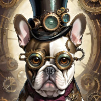 French Bulldog steampunk Puppy v3