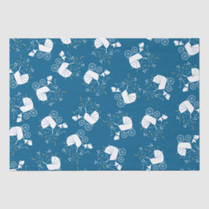 Papier Mousseline French Bulldog Theme Party - Baby shower Blue