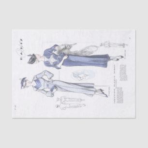 Papier Mousseline French Fashion Publicité Chic Robe Découpage