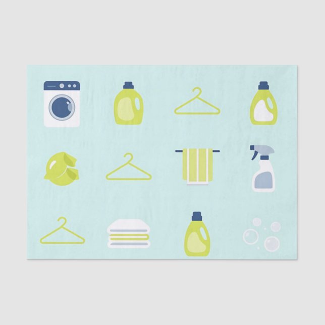 Papier Mousseline Fresh Laundry Day Pattern (Recto)