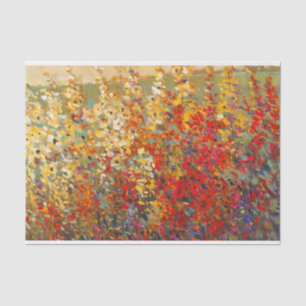 Papier Mousseline Fresque du jardin lumineux des Fleurs sauvages du