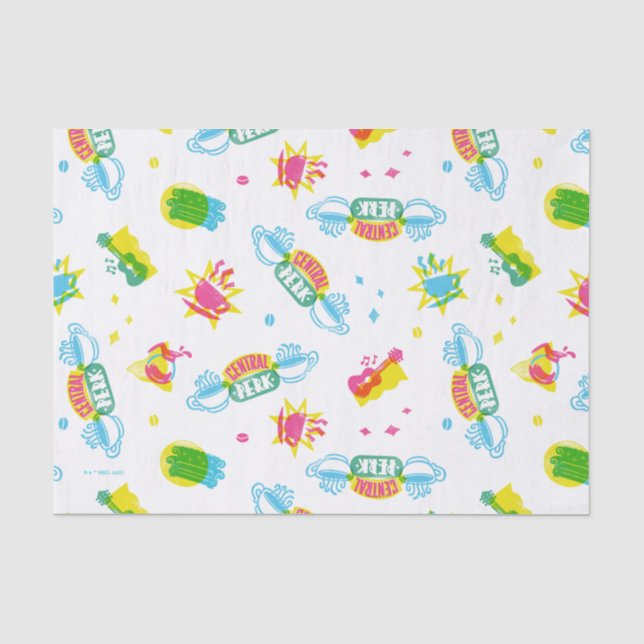 Papier Mousseline FRIENDS™ | Motif Néon Central Perk (Recto)