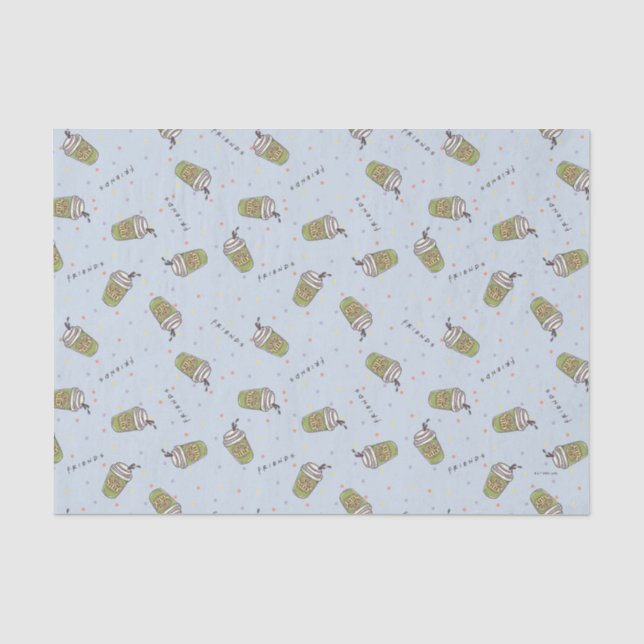 Papier Mousseline FRIENDS™ | Motif Polka Dot Central Perk (Recto)