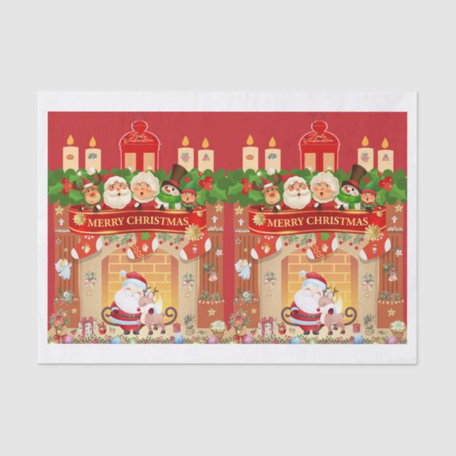 Papier Mousseline Frohe Weihnachten (Recto)