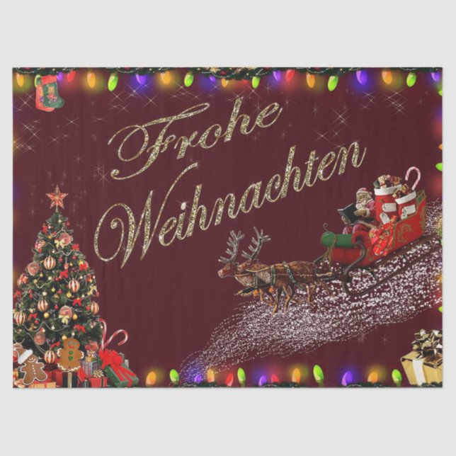 Papier Mousseline Frohe Weihnachten (Recto)