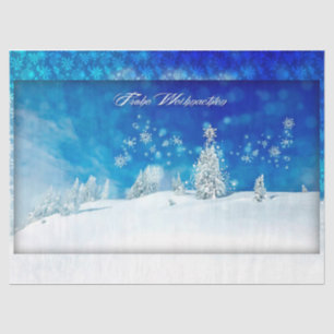 Papier Mousseline Frohe Weihnachten