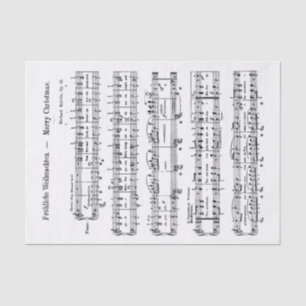 Papier Mousseline Fröhliche Weihnachten Joyeux Noël Allemand