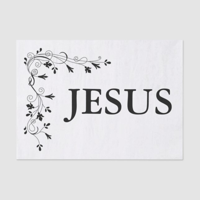 PAPIER MOUSSELINE FRONTIÈRE DE JÉSUS FLORAL CORNER (Recto)