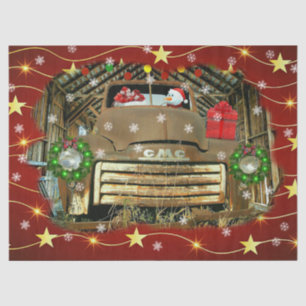 Papier Mousseline Frosty's Vintage GMC Truck Christmas Run