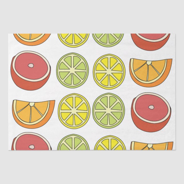 Papier Mousseline Fruit Citron  (Recto)