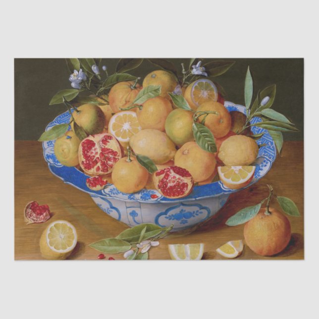 Papier Mousseline Fruit Still Life par Jacob van Hulsdonck Découpage (Recto)