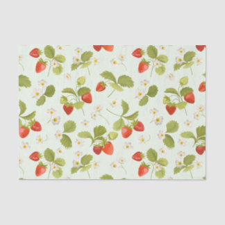Papier Mousseline Fruits fraises, Feuilles et fleurs