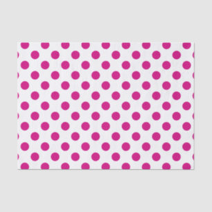 Papier Mousseline Fuchsia polka