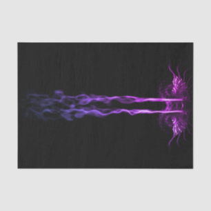 Papier Mousseline Fumée de dragon noir et violet