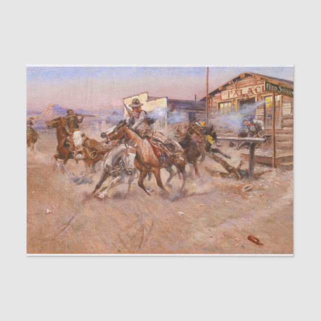 Papier Mousseline Fumée d'un. 45, 1908 par Charles Marion Russell (Recto)