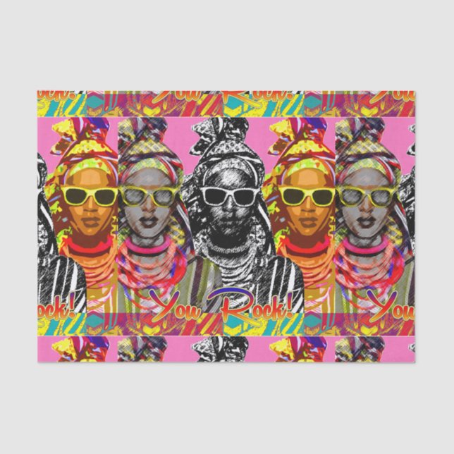 Papier Mousseline Fun African Fun (Recto)