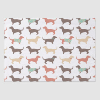 Papier Mousseline Fun Dachshund Dog Motif