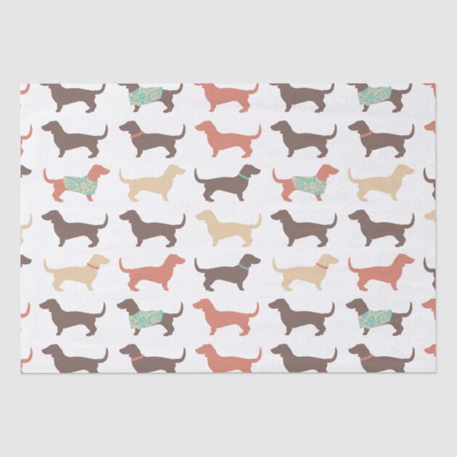 Papier Mousseline Fun Dachshund Dog Motif (Recto)