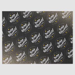 Papier Mousseline Fun Gold Glitter Stars Retirement New Adventures