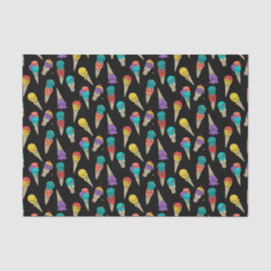Papier Mousseline Fun Melty Summer Goth Crâne Crème glacée bijou noi