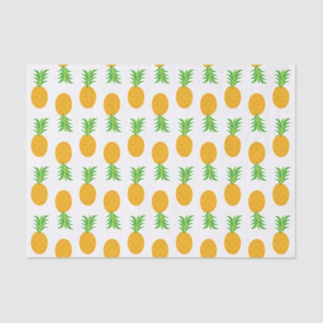 Papier Mousseline Fun Motif ananas tissu d'emballage (Recto)