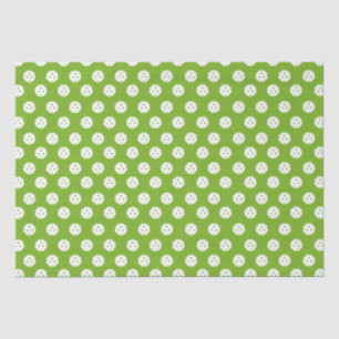 Papier Mousseline Fun Pickleball Motif Blanc Green Sports Balls