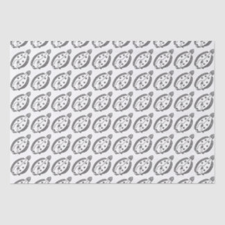 Papier Mousseline Fun poisson de fond en noir et blanc
