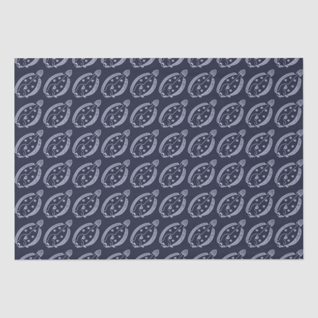 Papier Mousseline Fun Poisson Fun Flounder dans le violet clair sur  (Recto)