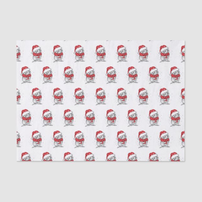 Papier Mousseline Fun Santa hat Penquin Tissu Papier (Recto)
