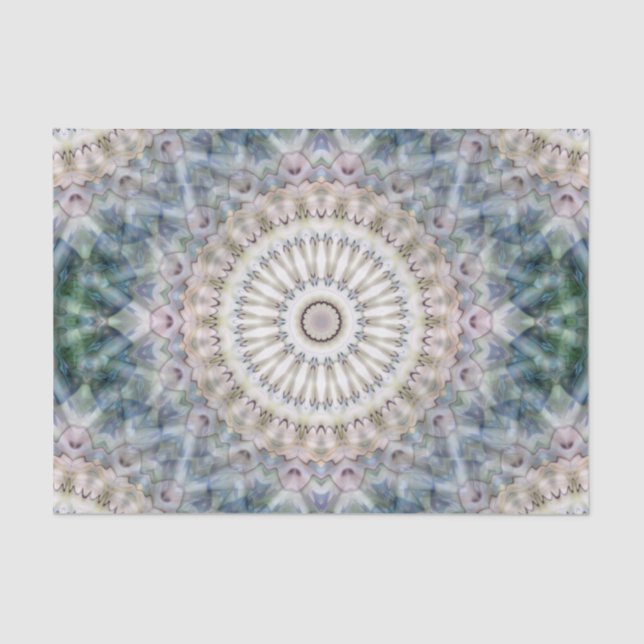 Papier Mousseline Fun Trippy Hippy Psychedelic Fractal Kaleidoscope (Recto)