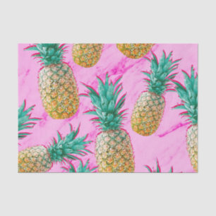 Papier Mousseline Fun Tropical Ananas & Pink Marble Chic Party