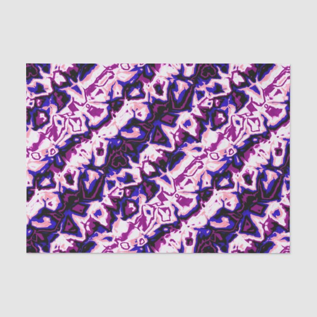 Papier Mousseline Funky Boho Retro Marbré Stripes Genderfluide Fiert (Recto)