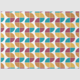 Papier Mousseline Funky coloré rétro les années 70 Vintage Motif géo