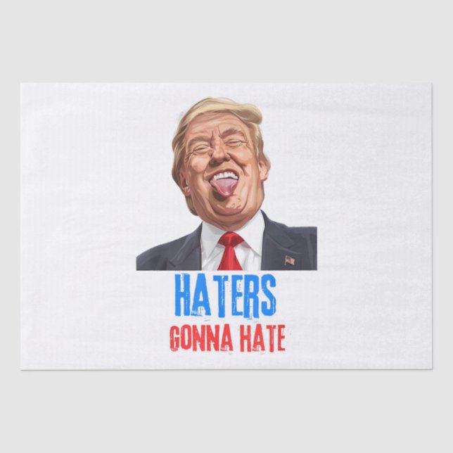 Papier Mousseline Funny Haters va détester des citations drôles en d (Recto)