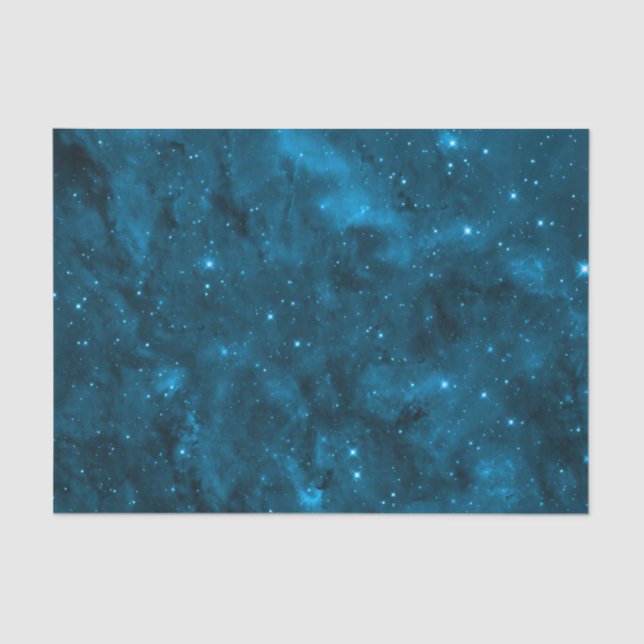 Papier Mousseline Galaxie bleue (Recto)