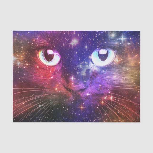 Papier Mousseline Galaxie de chat Burst de couleur  (Recto)