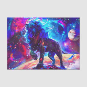 Papier Mousseline Galaxy Lion Blue
