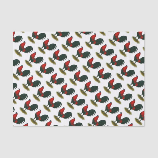 Papier Mousseline Gamecock américain : Rouge Brown (Recto)