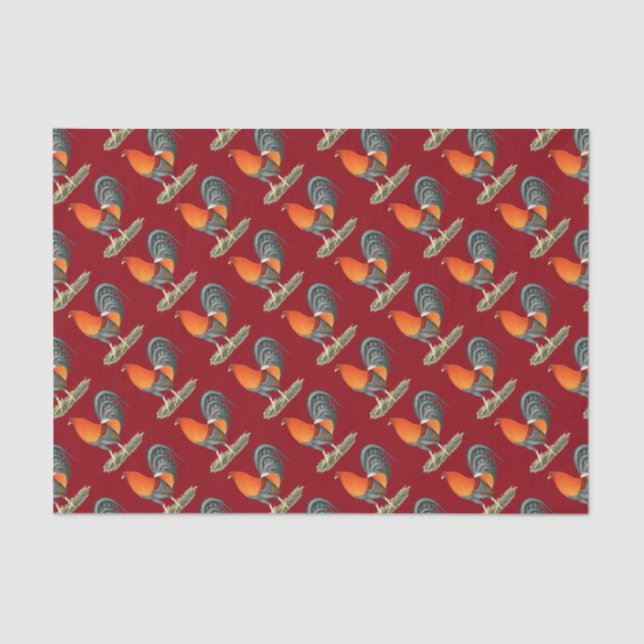Papier Mousseline Gamecock Blue Red Roster (Recto)