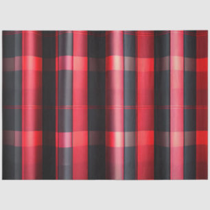 Papier Mousseline Gamme Abstraite Red Black Plaid