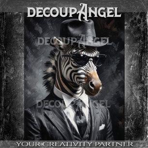 Papier Mousseline Gangster Zebra #1 Découpage