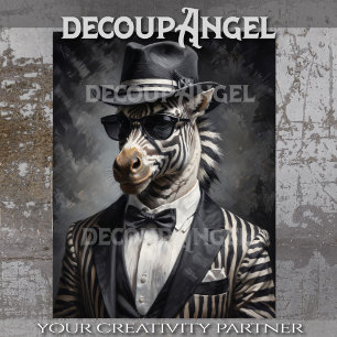 Papier Mousseline Gangster Zebra #2 Découpage
