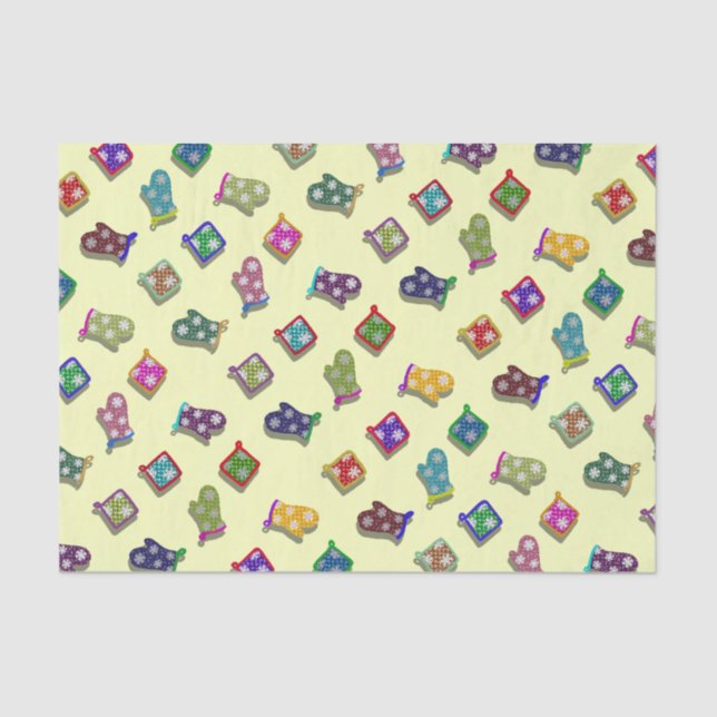 Papier Mousseline Gants de four de Potholder de couleur de sélection (Recto)