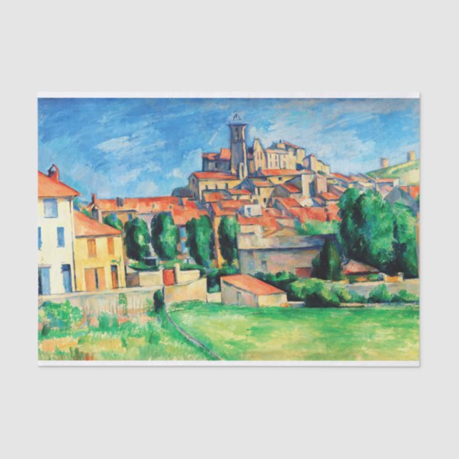 Papier Mousseline Gardanne (Vue horizontale) par Paul Cezanne (Recto)