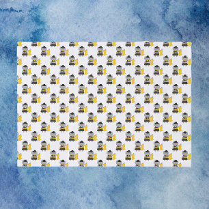 Papier Mousseline Garde de couleur Chat de dessin animé Noir Jaune M