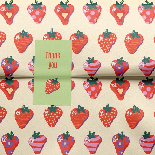 Papier Mousseline Garde de fraise illustrée (Créateur téléchargé)