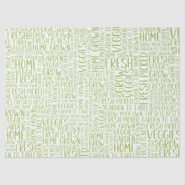 Papier Mousseline Gardener Légumes Aimer to Garden (Recto)
