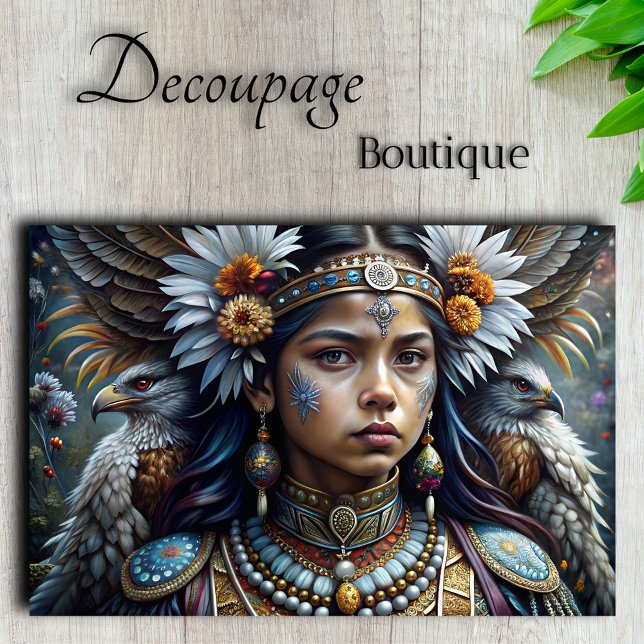 Papier Mousseline Gardien Mystique Découpage (Mystic Guardian Decoupage Tissue Paper)
