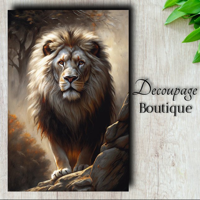 Papier Mousseline Gardien Royal Découpage (Regal Guardian Decoupage Tissue Paper)