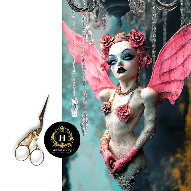 Papier Mousseline Gargoyle Gothique Whimsical Ailes Fairy Rose (Créateur téléchargé)